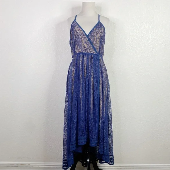 blue lace dress urban outfitters Rebecca 18 main image 1